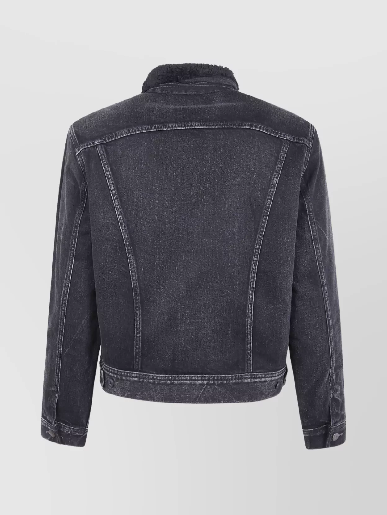 Polo Ralph Lauren Trucker Jacket Featuring Shearling Collar And Pockets