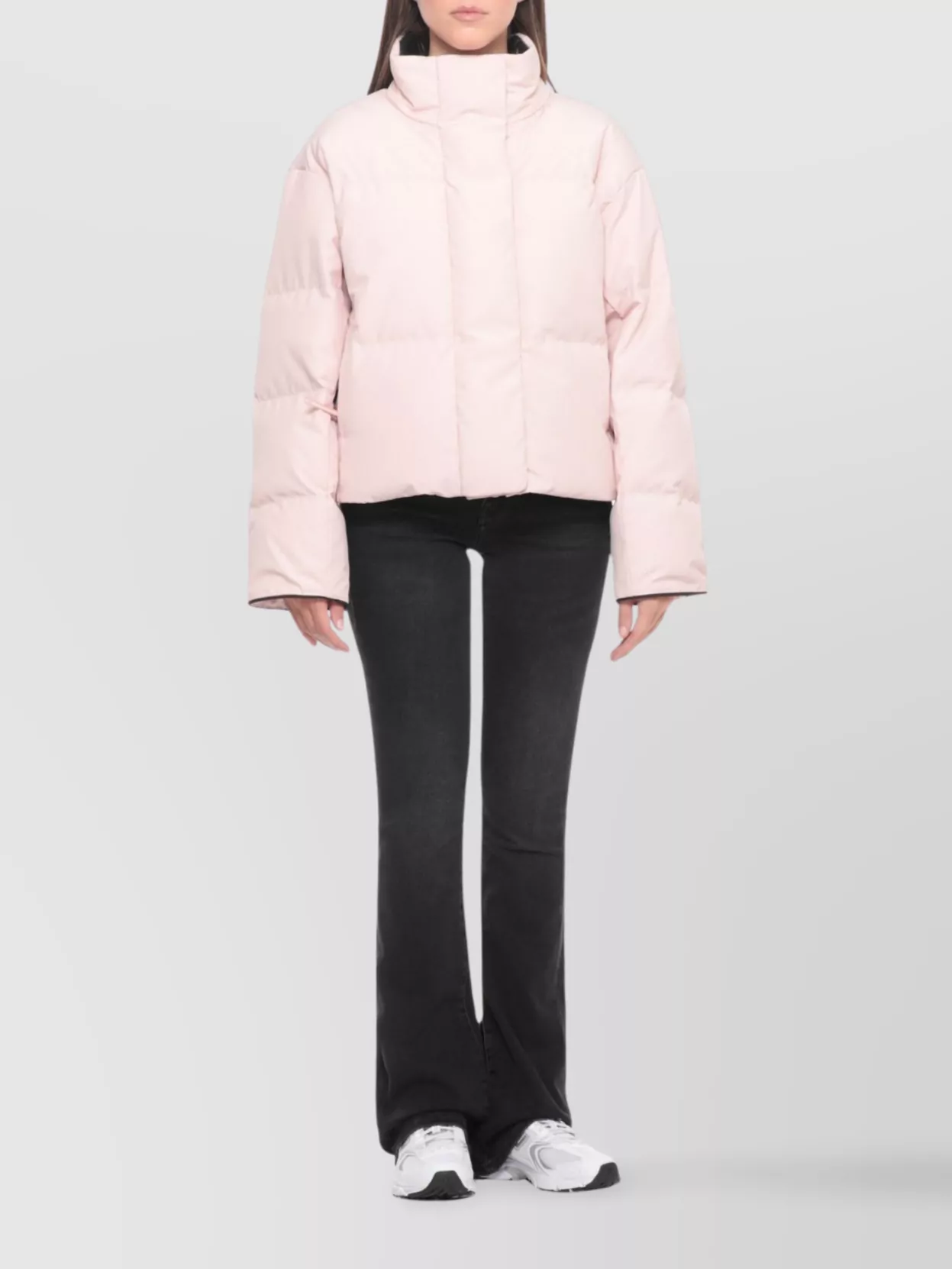 Canada Goose Quilted Down Jacket High Neck In White