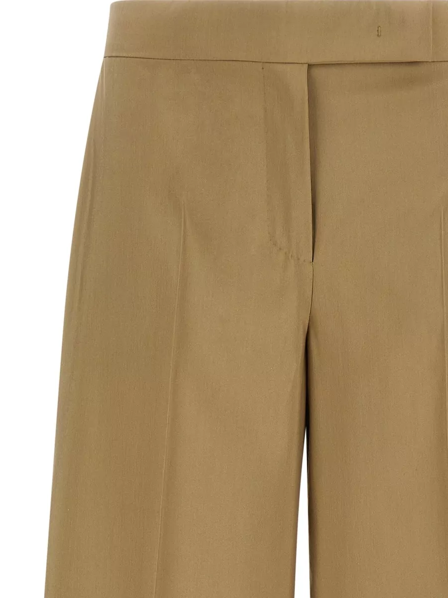 Max Mara Wool Silk High-Rise Wide-Leg Trousers