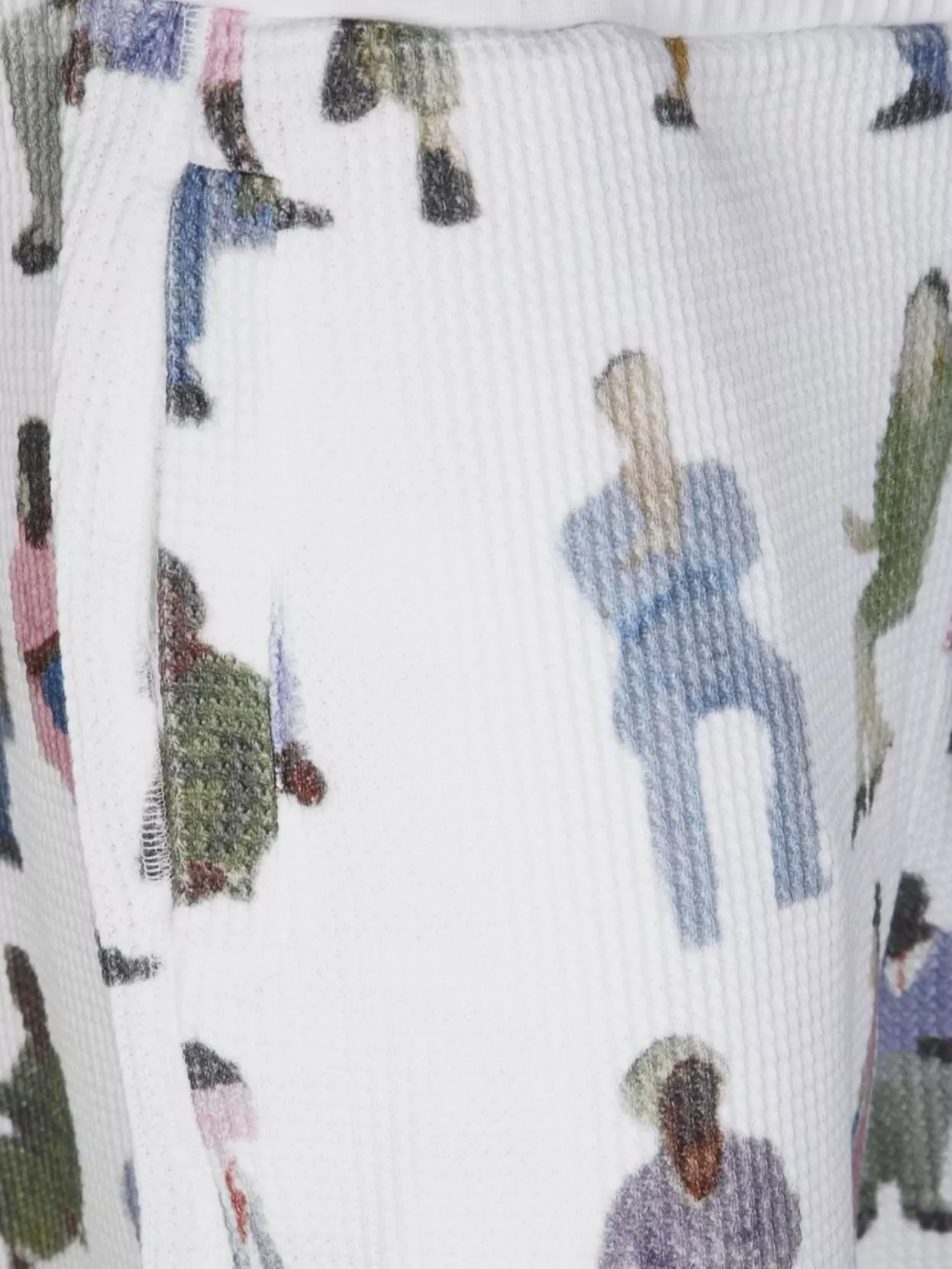 Jw Anderson Waffle Print Elastic Waist Shorts