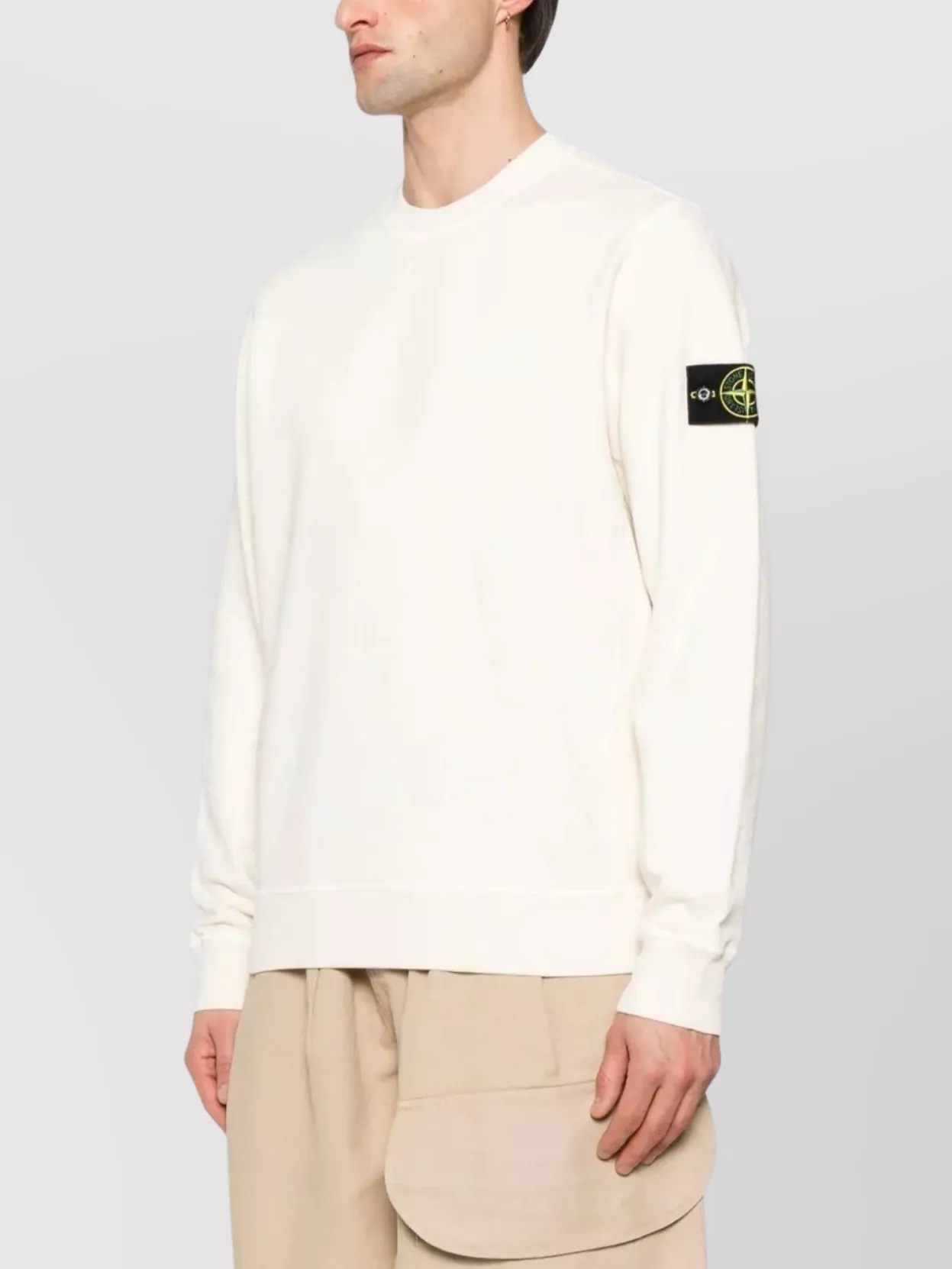 Stone Island Crewneck Sweatshirt Contrasting Stitching