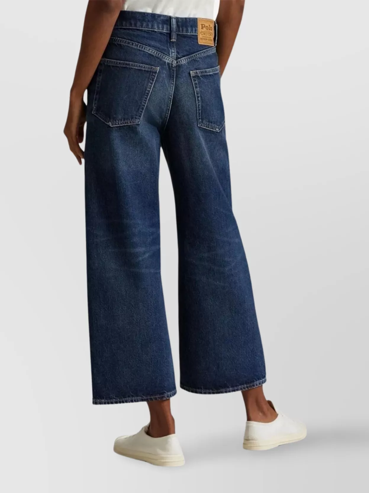 Ralph Lauren Wide Leg Ankle Trousers With Belt Loops