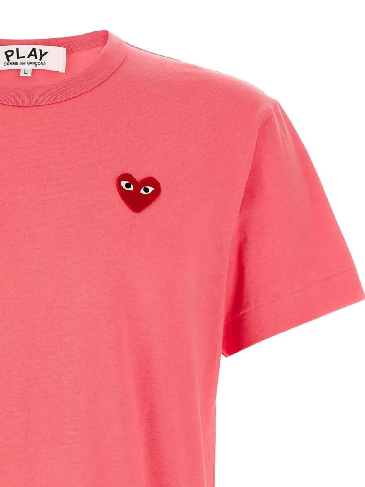 Comme Des Garçons Play Crew Neck Logo Patch T-Shirt