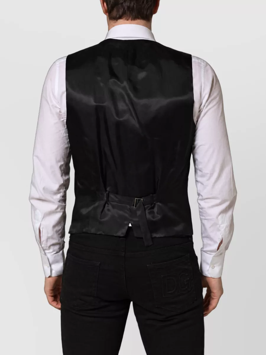 Dolce&Gabbana Wool Silk Single Breasted Waistcoat