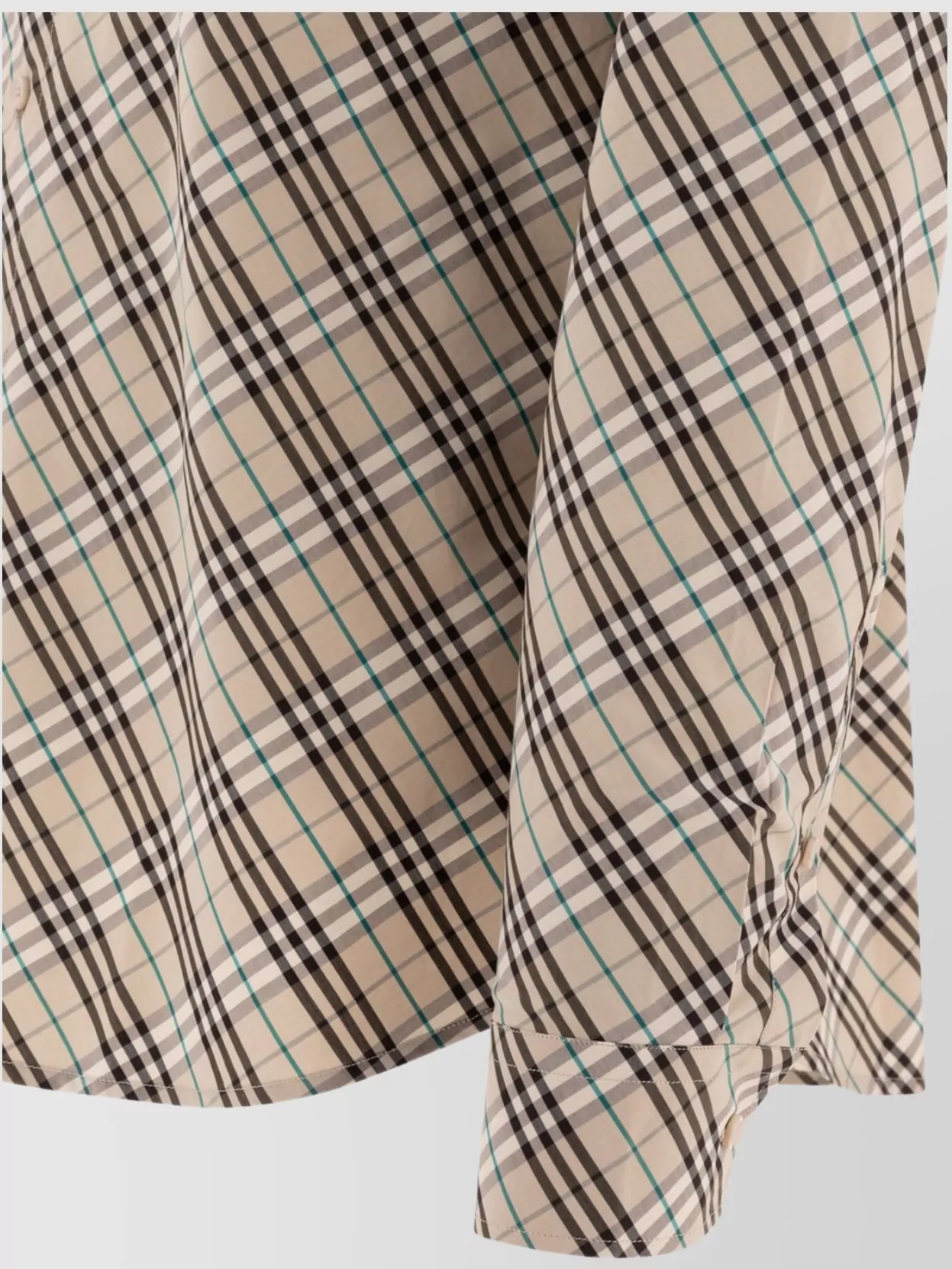 Burberry Collared Checked Shirt With Pocket And Long Sleeves
