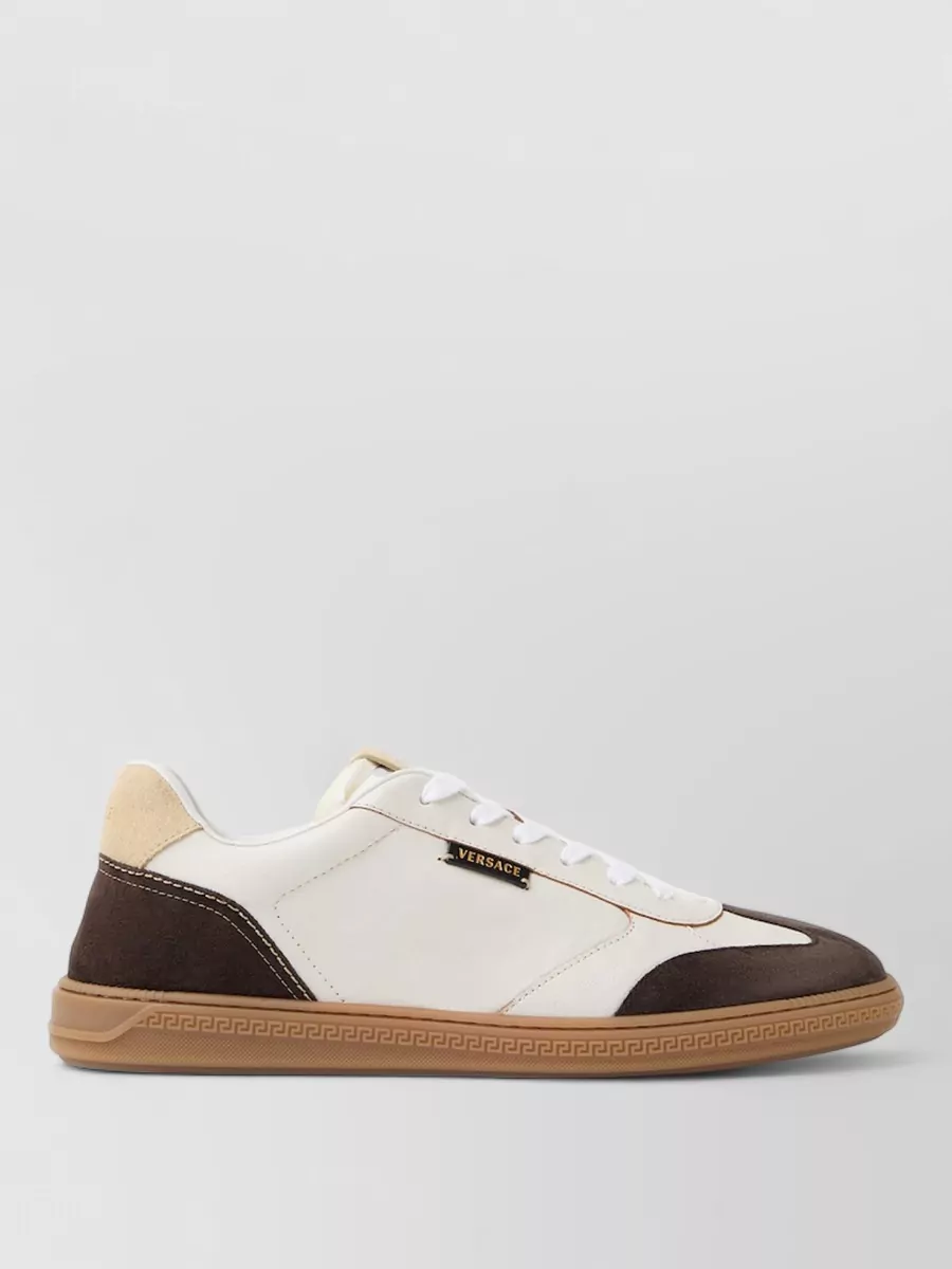 Versace Lambskin leather low-top sneakers