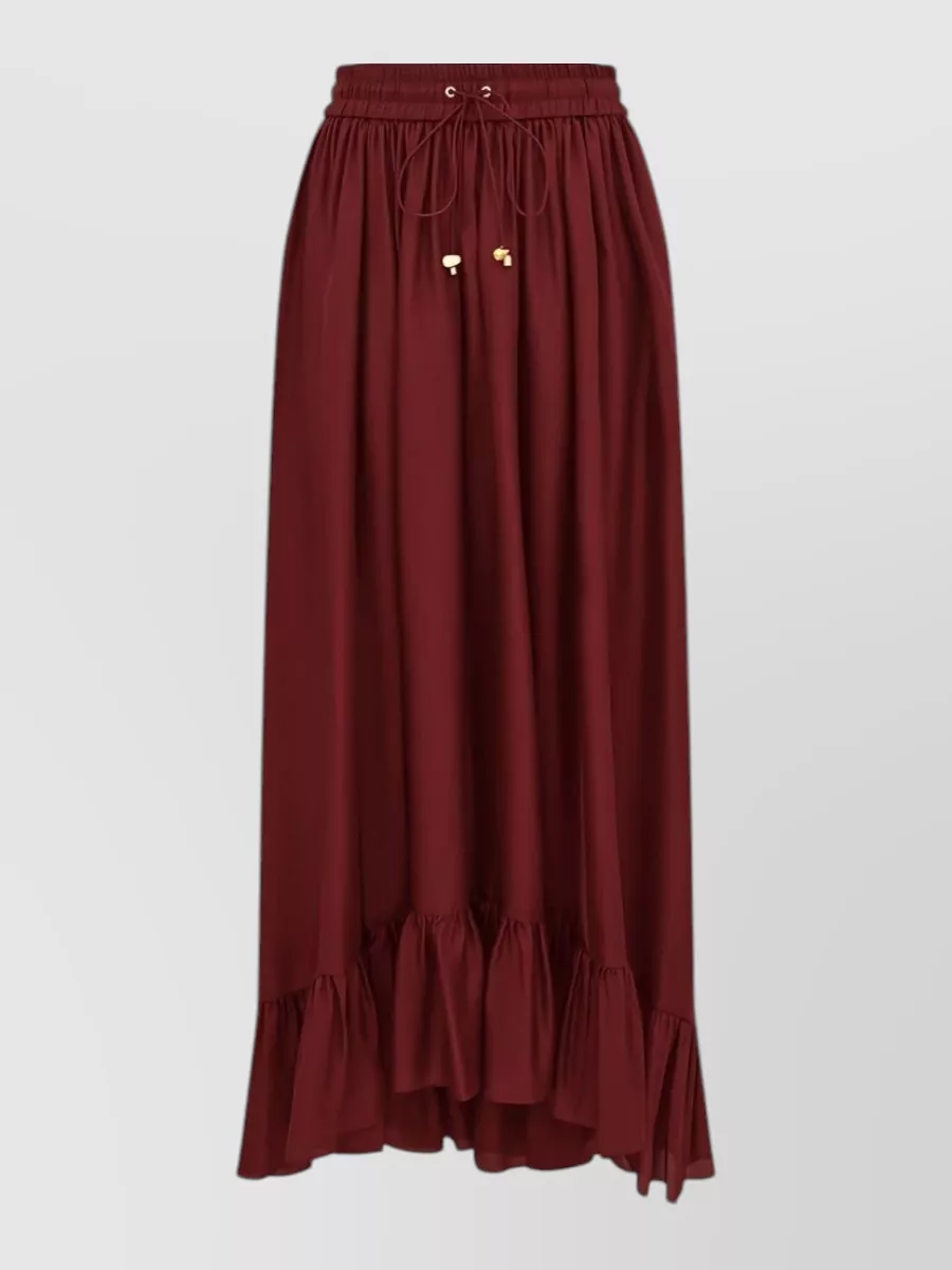 Zimmermann silk gathered asymmetric maxi skirt