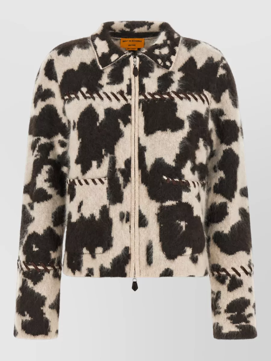 Guest In Residence Cashmere animalier knit jacket