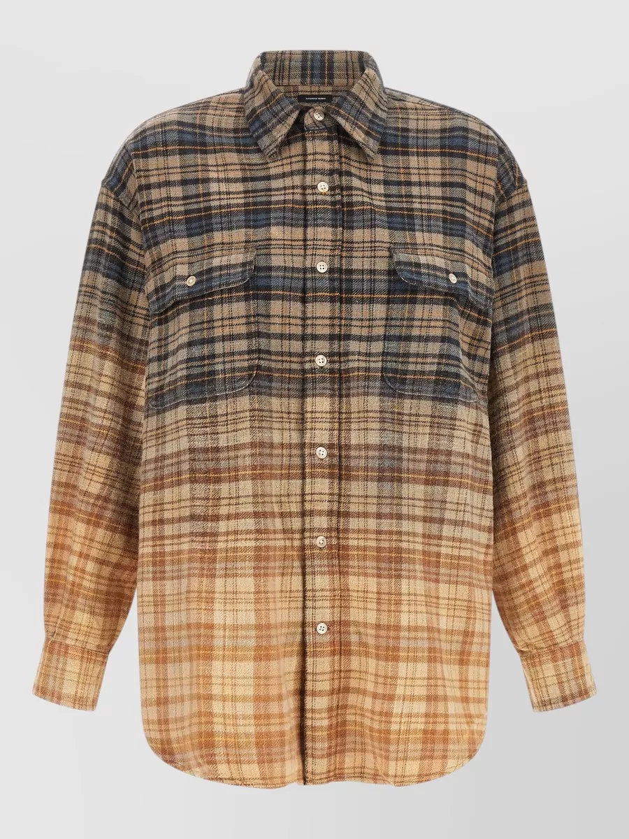 R13 checked oversized cotton shirt