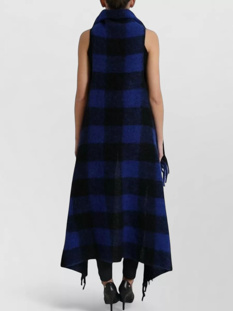 Dolce&Gabbana Checked Fringe Cape