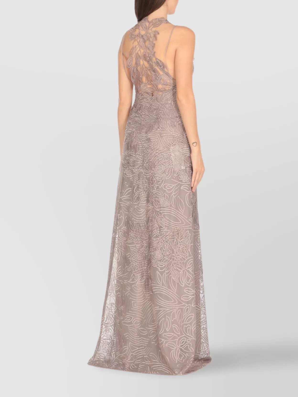 A FERRETTI PRINTED EVENING DRESS ドレス Glossy velvet one-shoulder dress with extra fabric | Alberta
