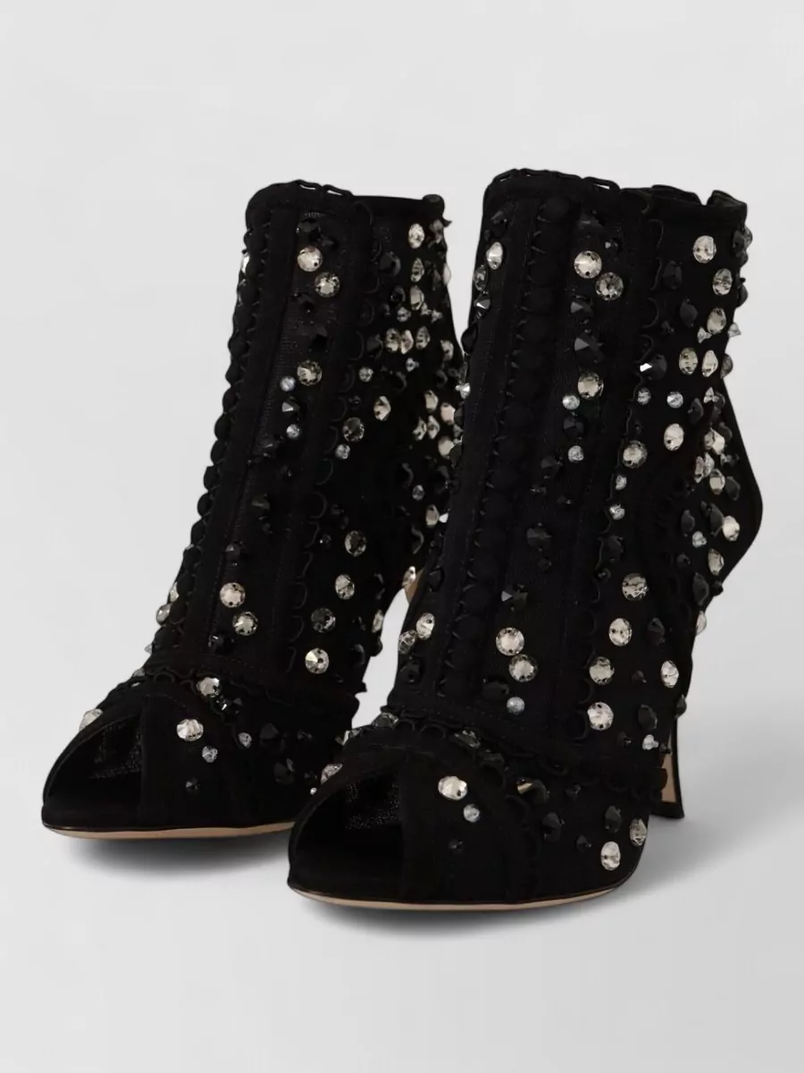Dolce&Gabbana crystal-embellished ankle boots