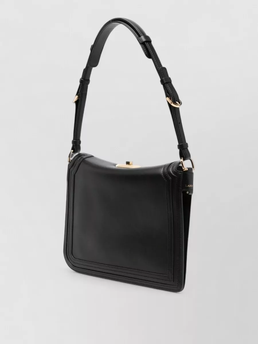 Lanvin lanvin logo leather clutch bag