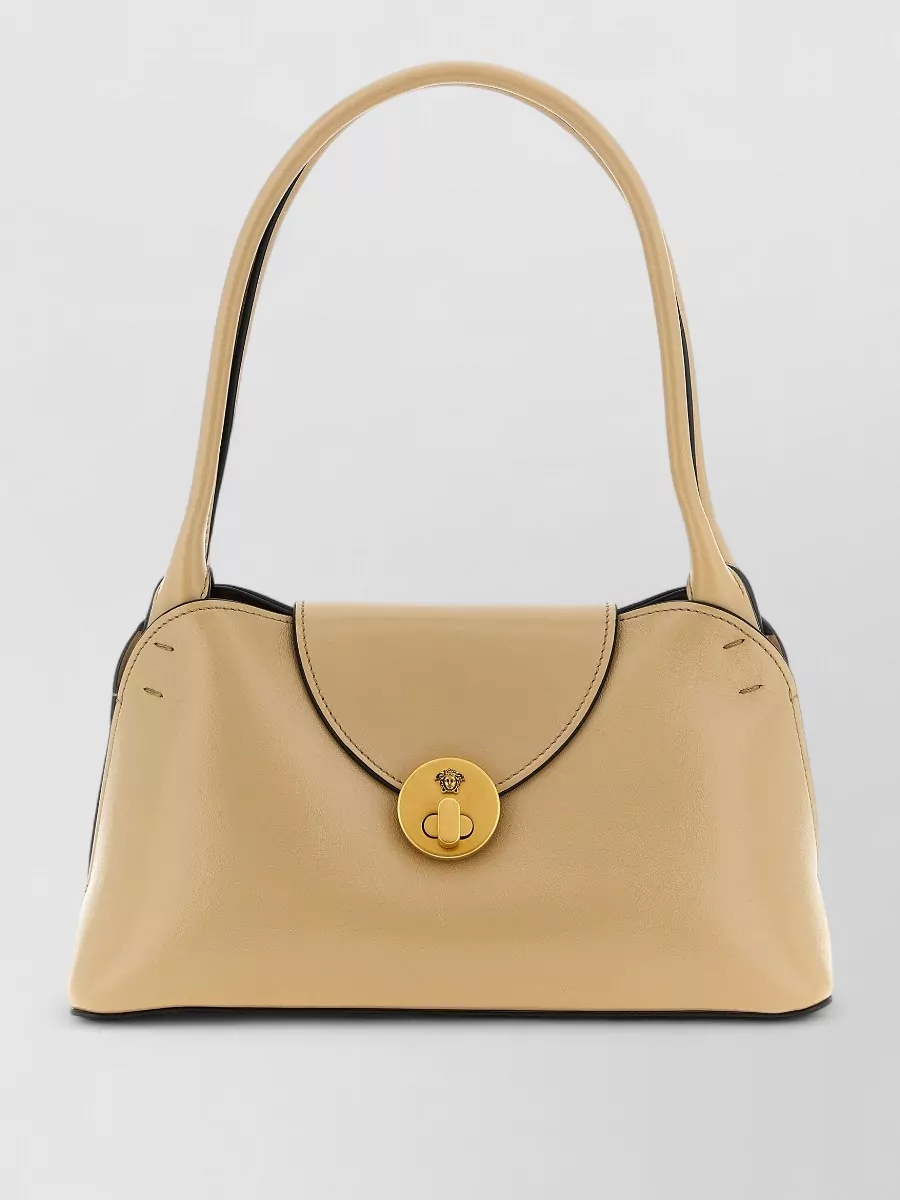 Versace leather flap clutch bag