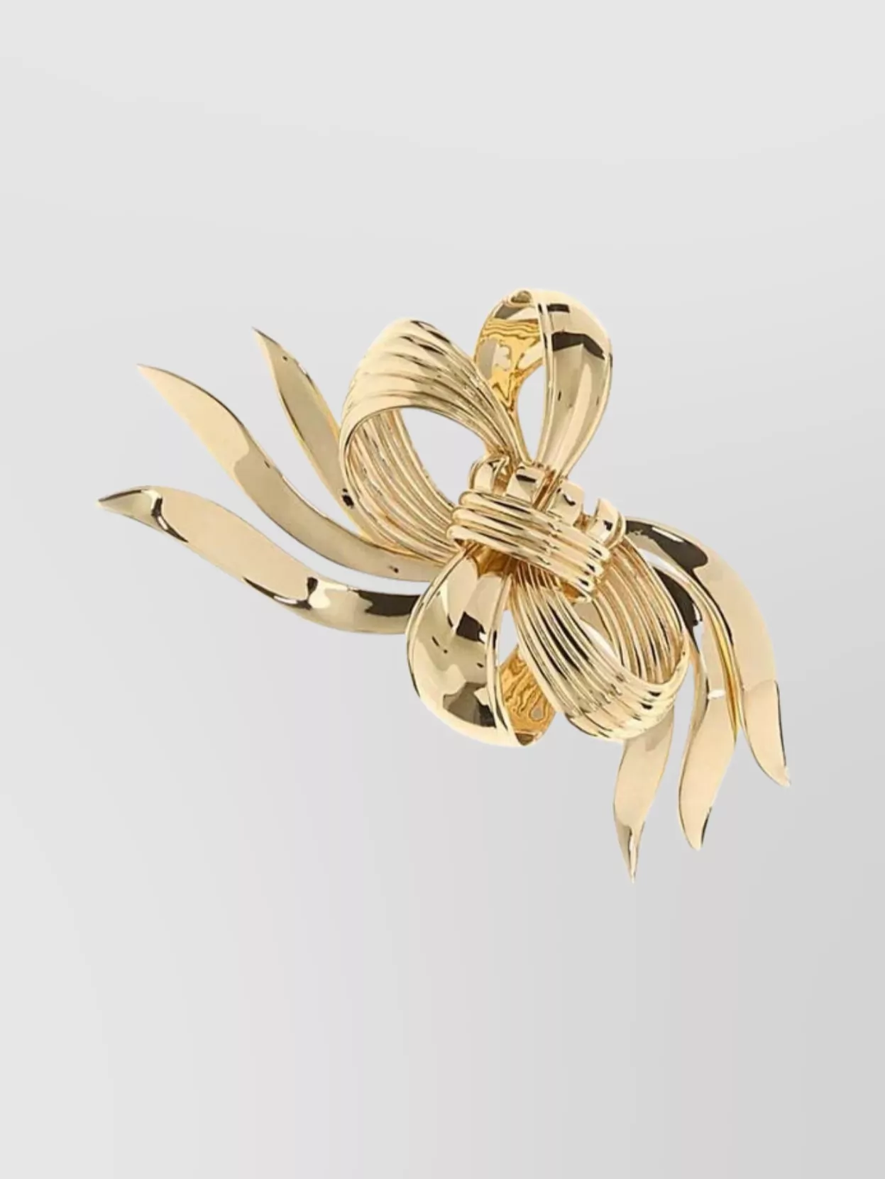 Miu Miu Bow Shaped Brooch Curved Design
