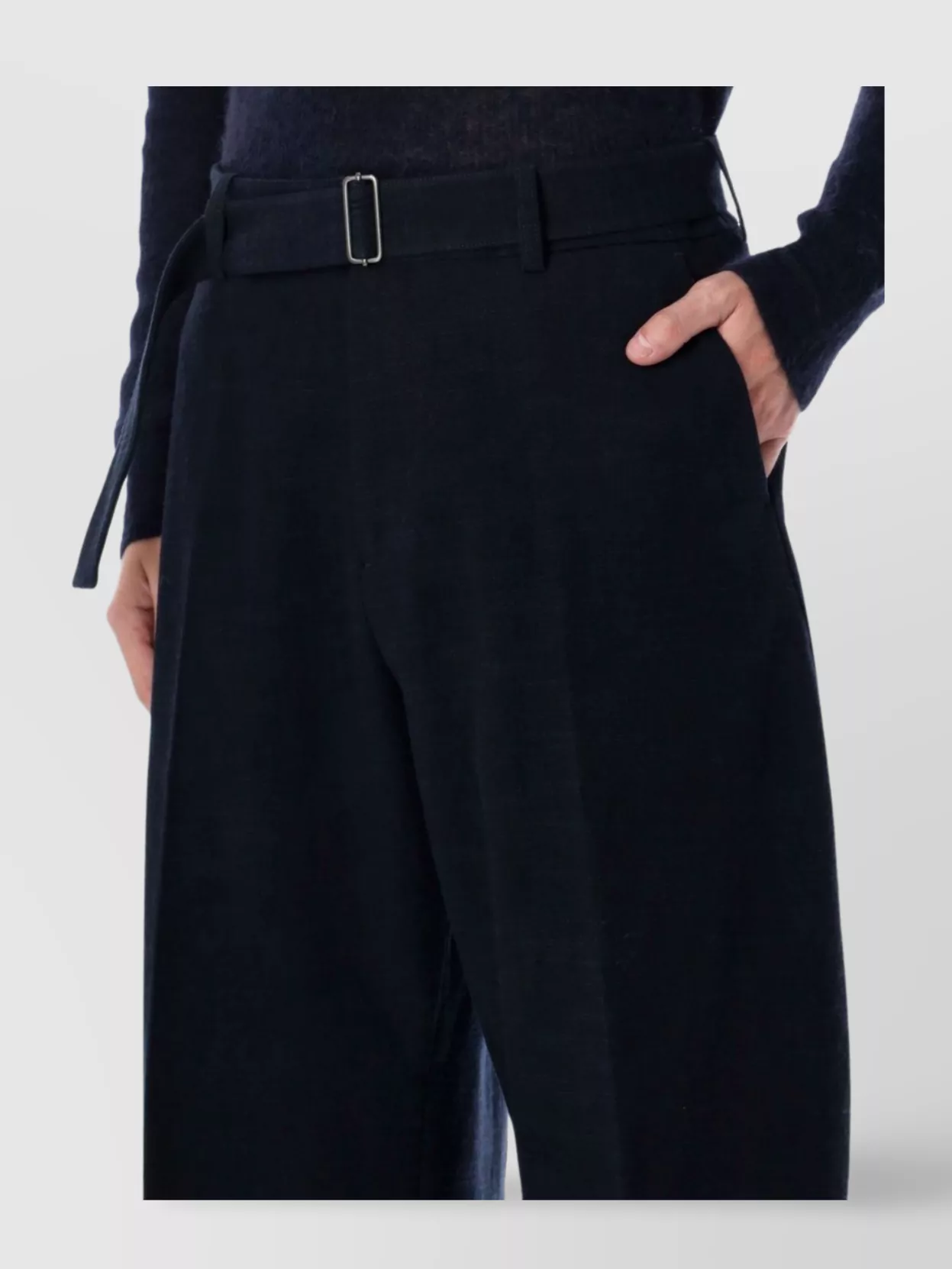 Studio Nicholson Wide Leg Trousers Pleated Front