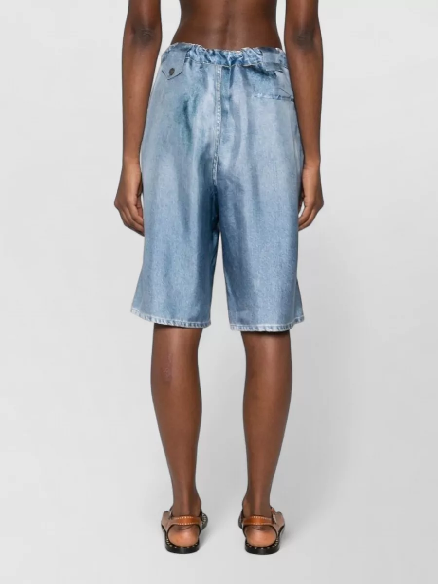 Pierre Louise Mascia Silk Shorts Trompe Loeil Print Design