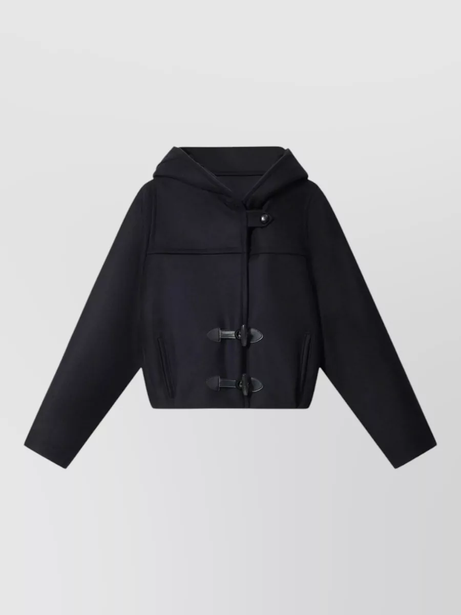 Isabel Marant wool cashmere hooded oversized single breasted coat