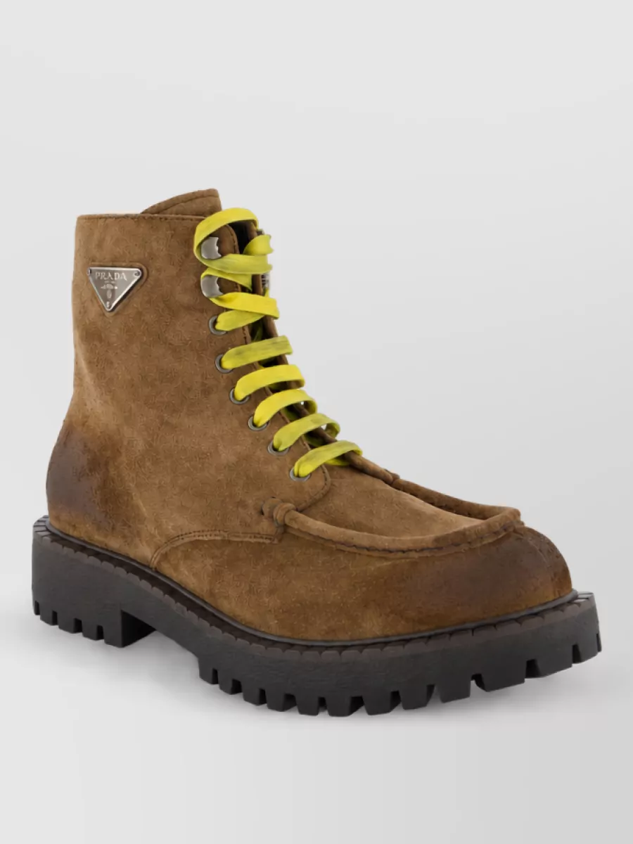 Prada leather ankle boots