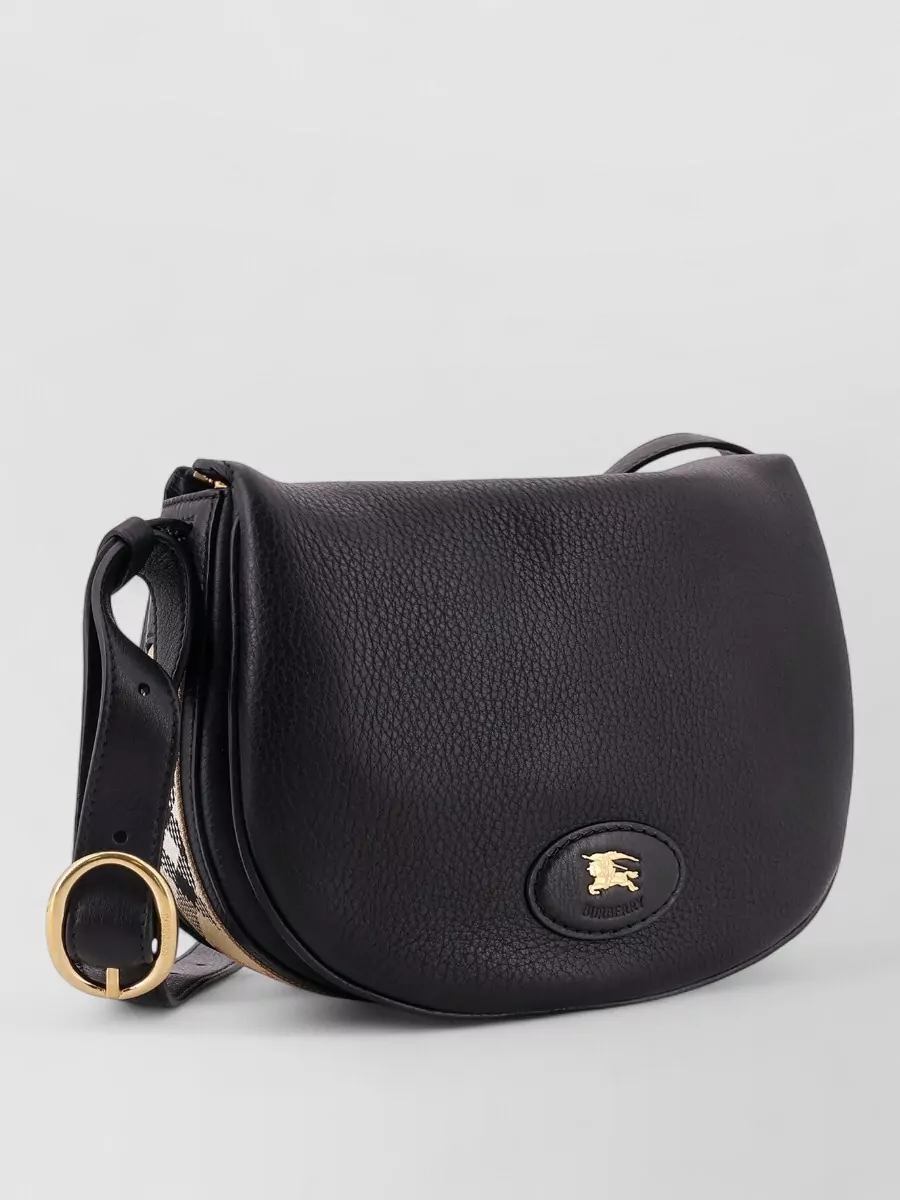 Burberry Shoulder Bag Textured Finish Adjustable Strap Hardware