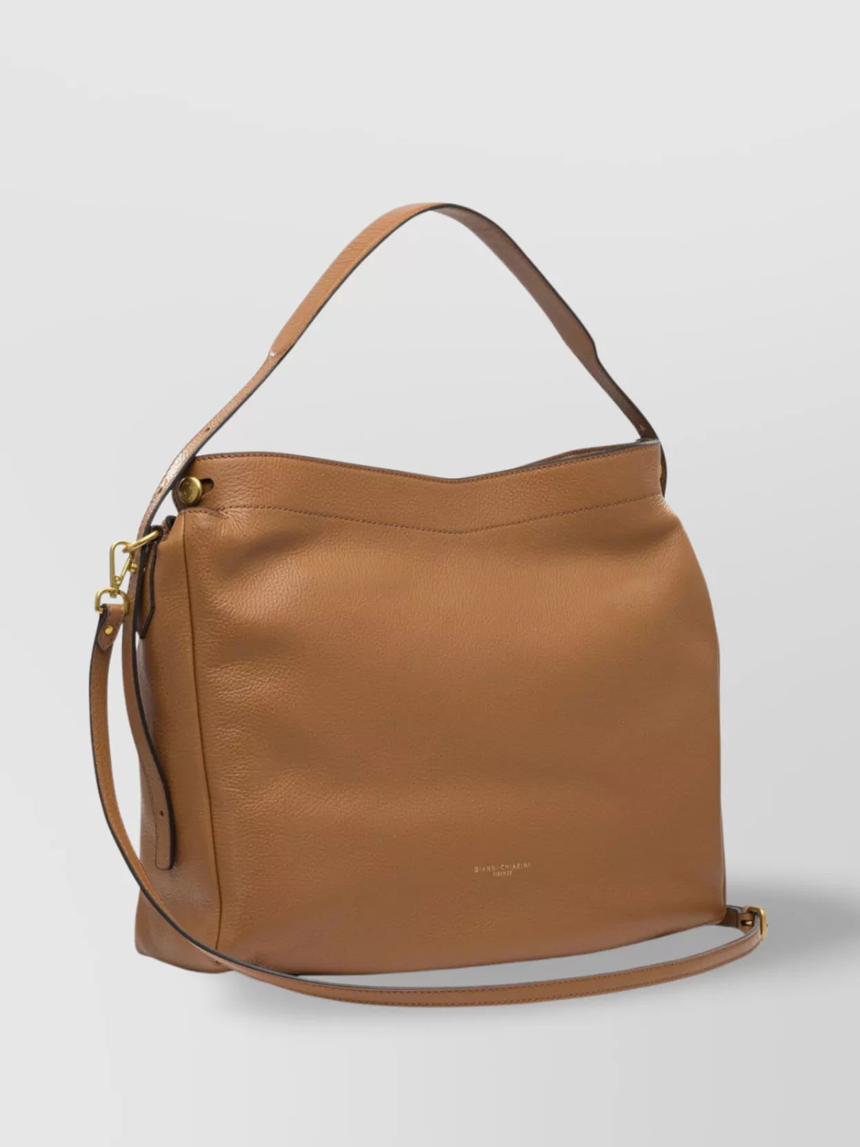 Gianni Chiarini Adjustable Strap Leather Shoulder Bags In Brown