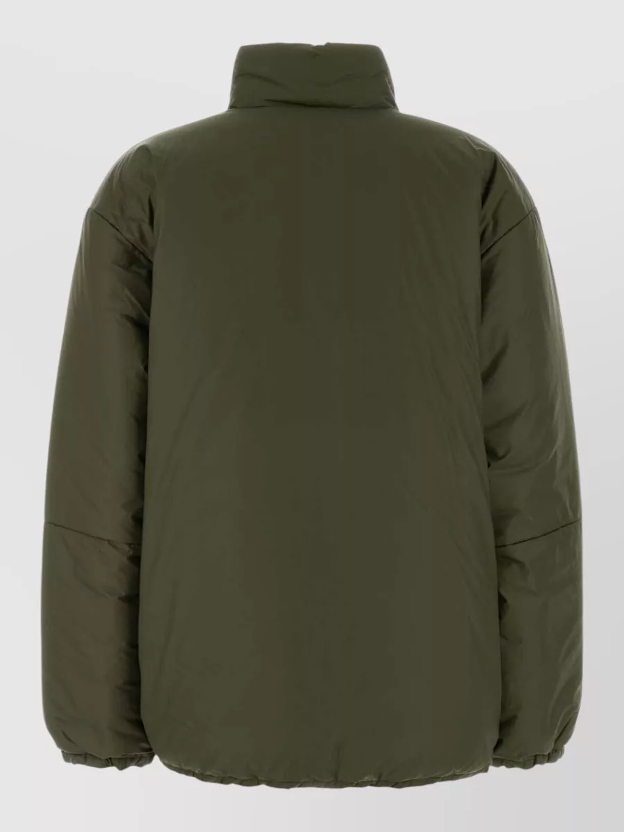 Miu Miu Down Oversized Puffer Jacket In Gray