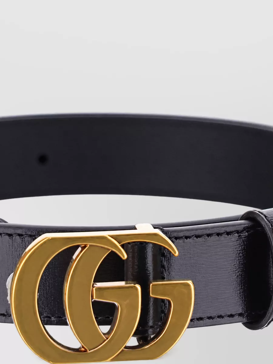 Gucci leather slim belt