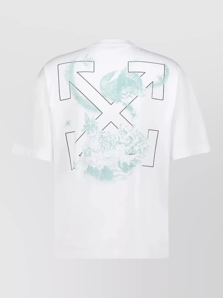 Off-White Moon Skate Back Graphic Crew Neck T-Shirt