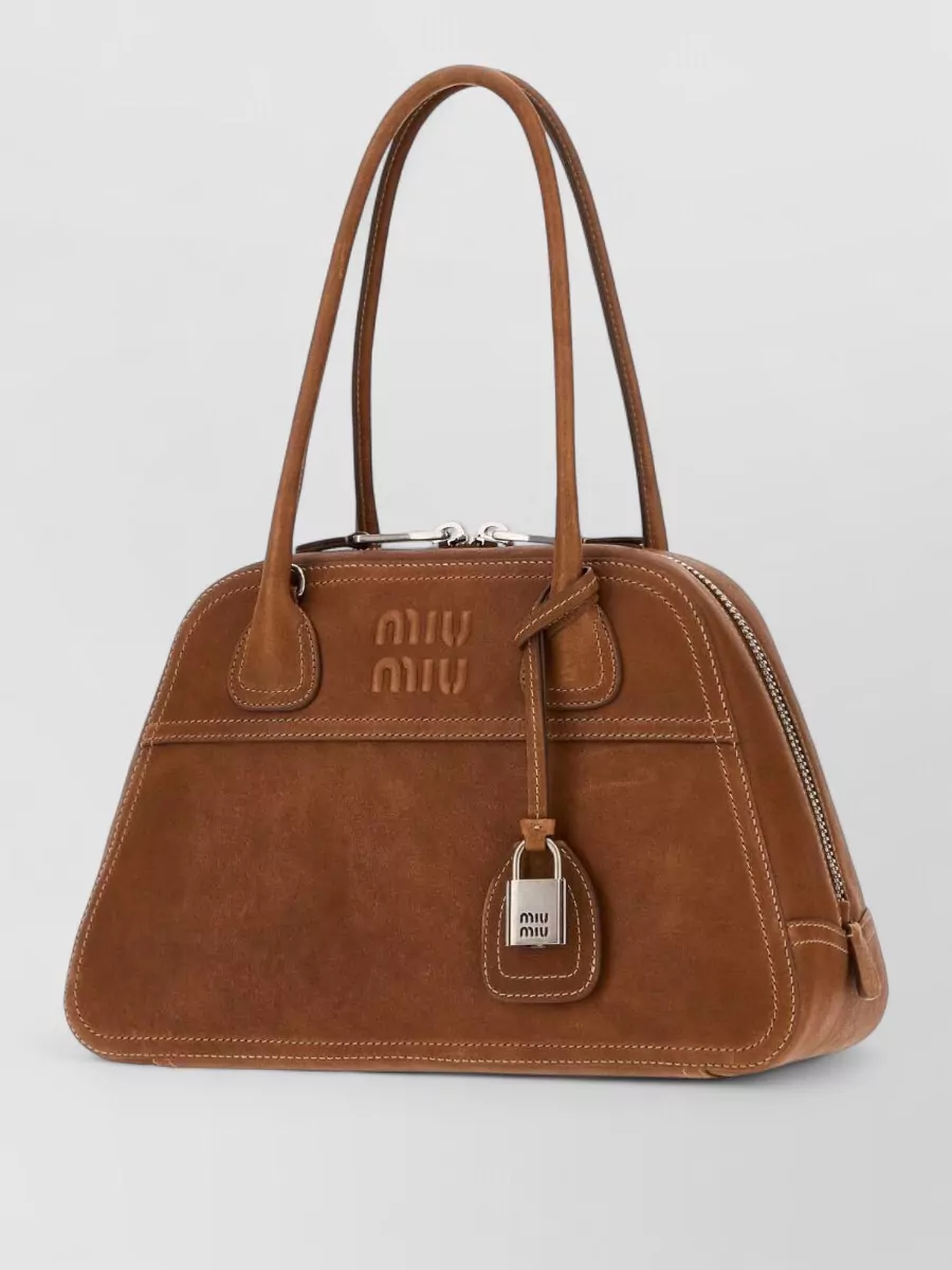 Miu Miu Na Nappa Leather Tote Bag