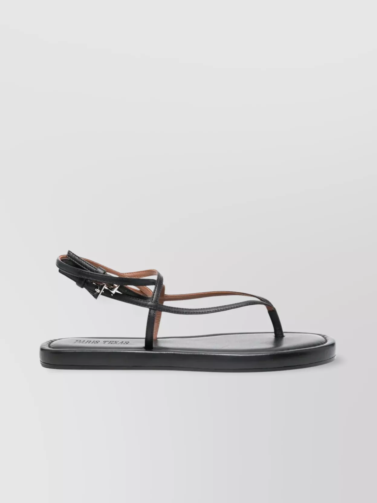 Shop Paris Texas Flat Strappy Design Leather Sandals
