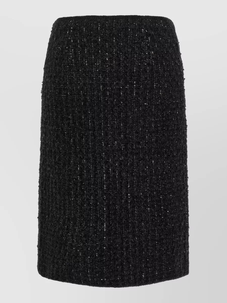 Tory Burch Metallic Tweed Fitted Skirt