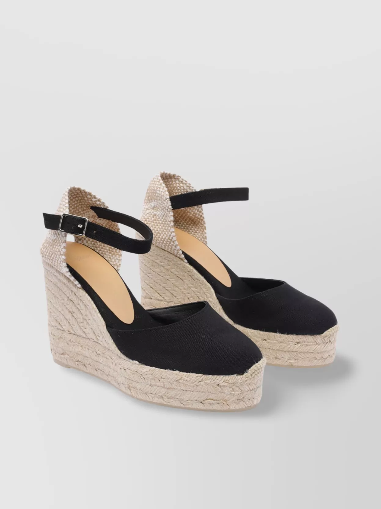 Castaã±er Jute Sole Canvas Wedge Sandals