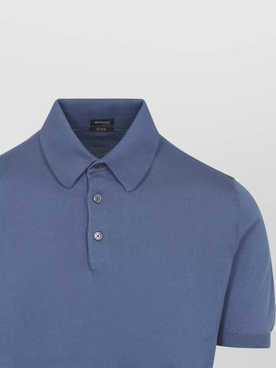 Kiton Cotton Ribbed Polo Shirt