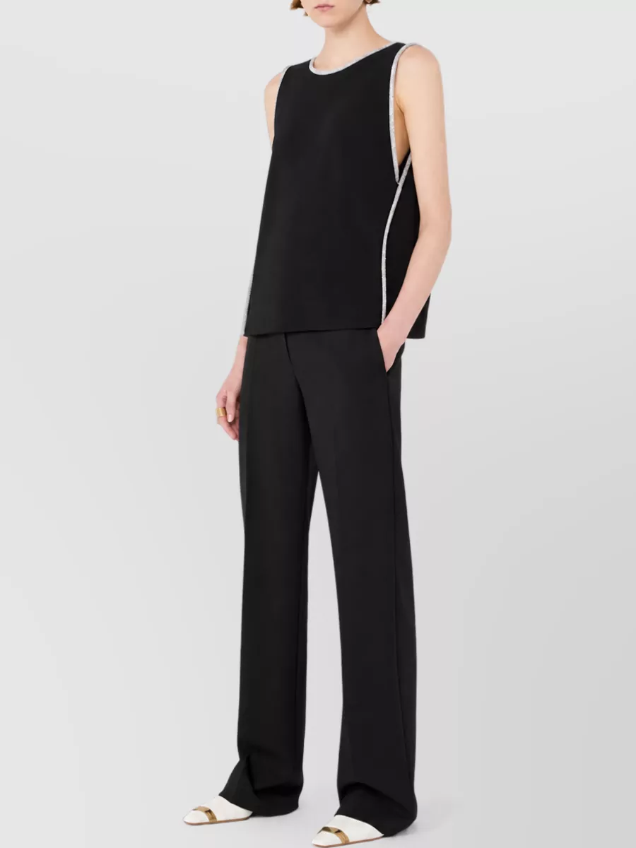 Sportmax Crystal-Embellished Sleeveless Top