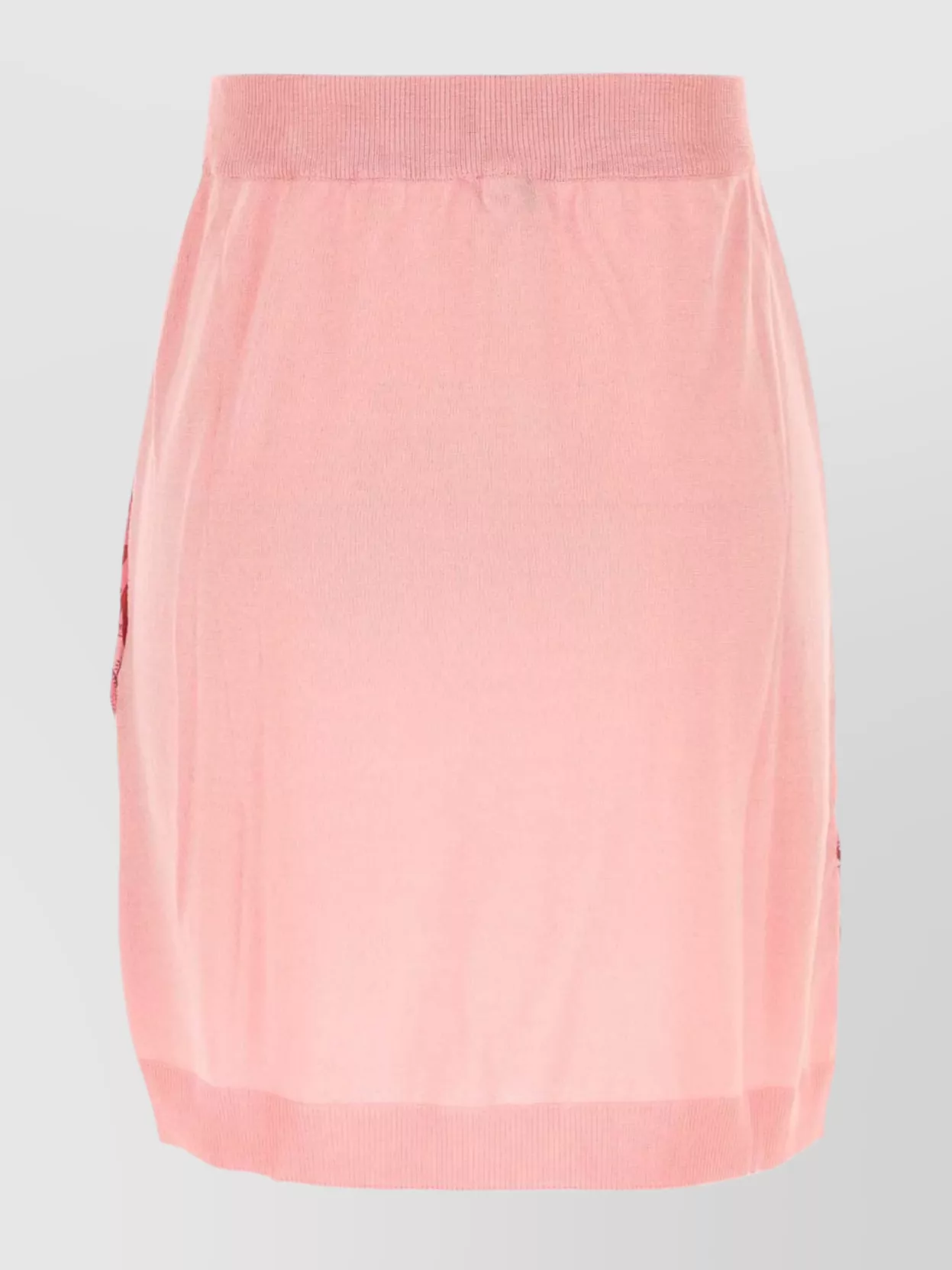 Shop Etro Mini Skirt Cotton Blend Waistband Pattern Hem