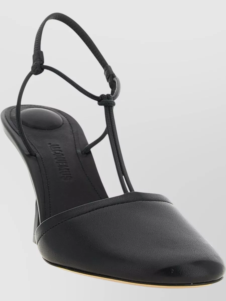 Jacquemus Leather Asymmetric Heel Mules