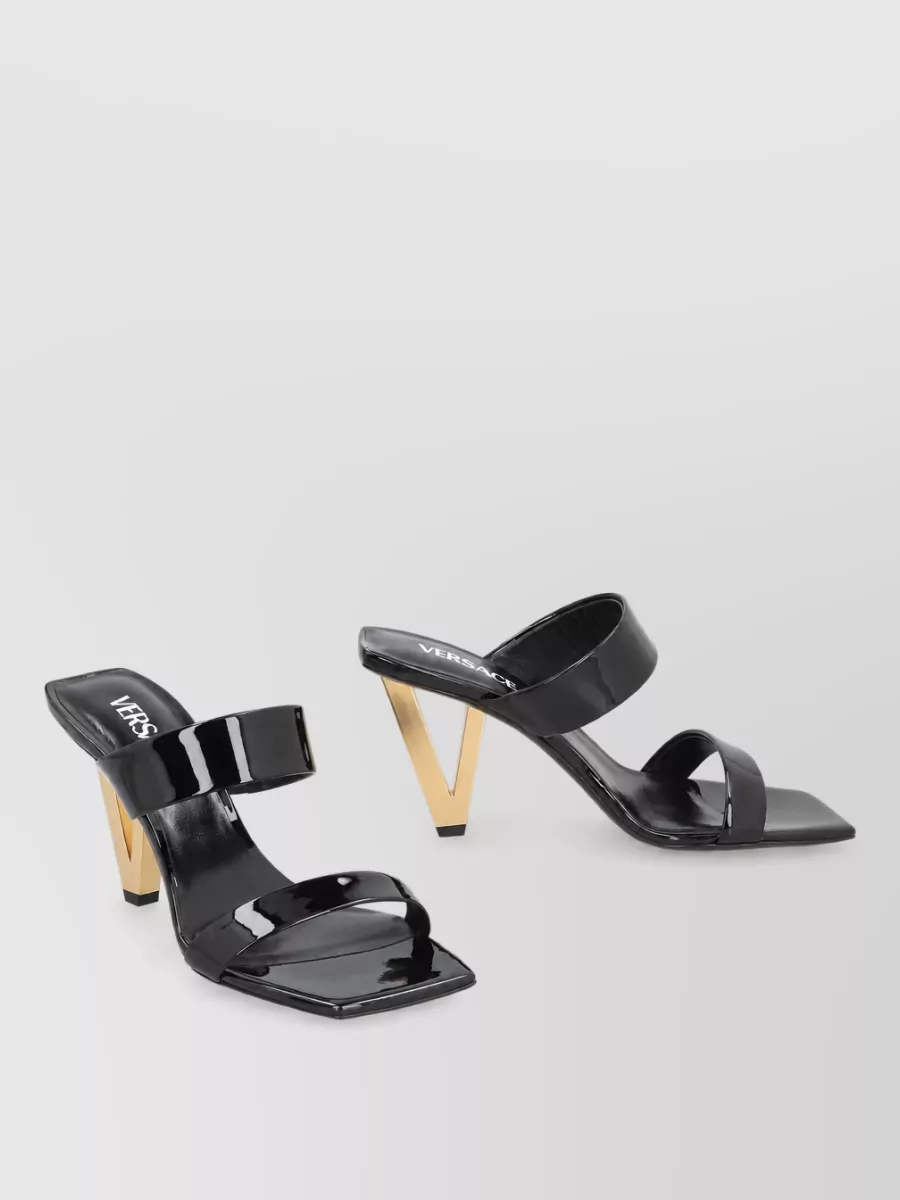 Versace patent leather mules
