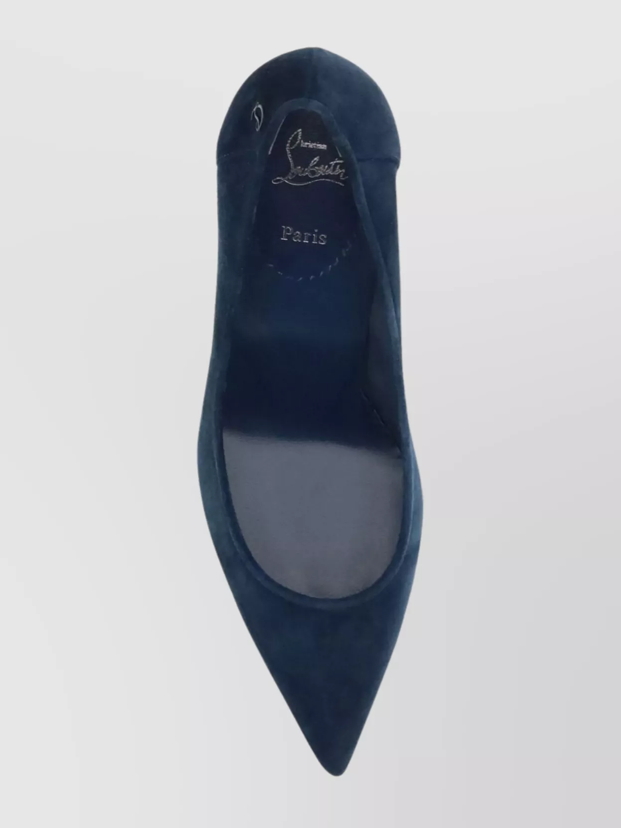 Christian Louboutin Chic Velvet Pointed Toe Pumps In Blue