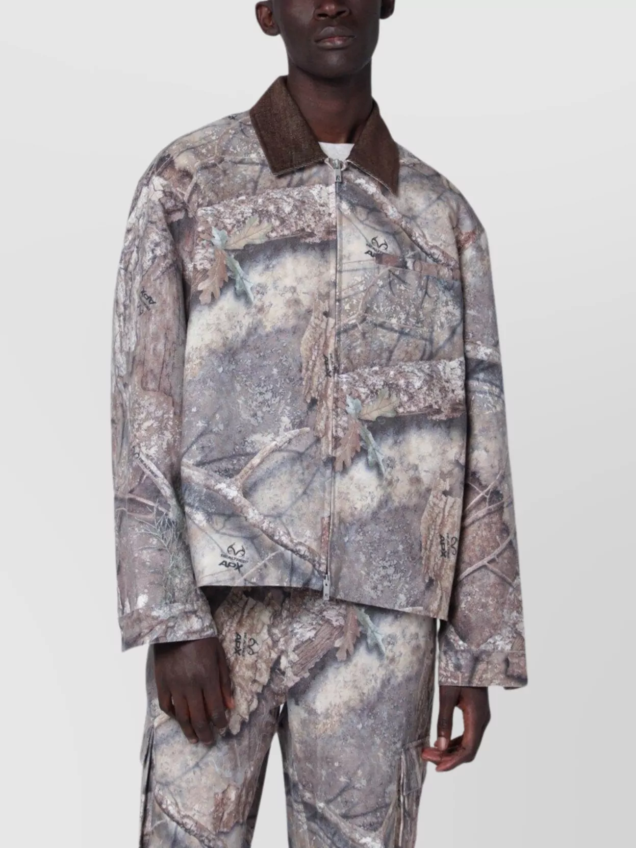 Represent Cotton printed single-breasted coat
