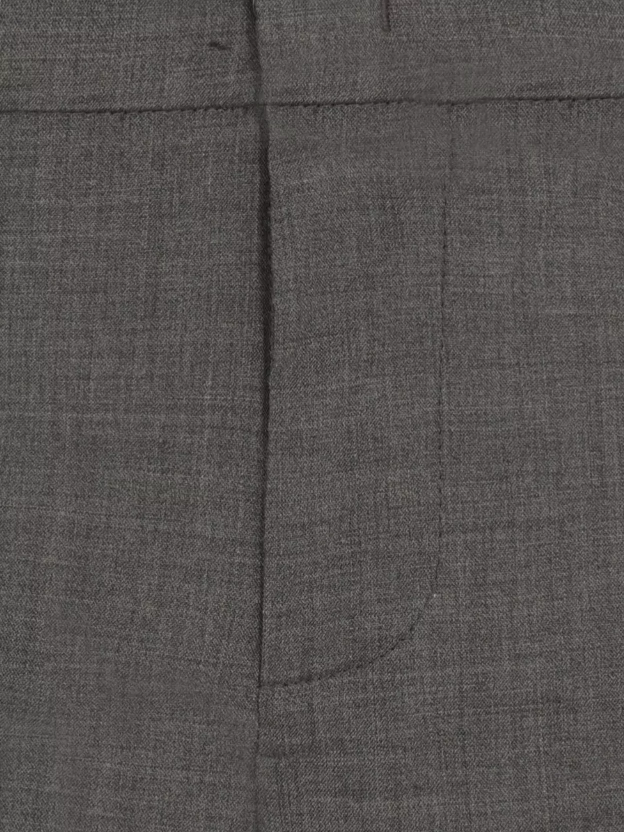 Dondup Straight Wool Trousers Rolled Cuffs In Gray