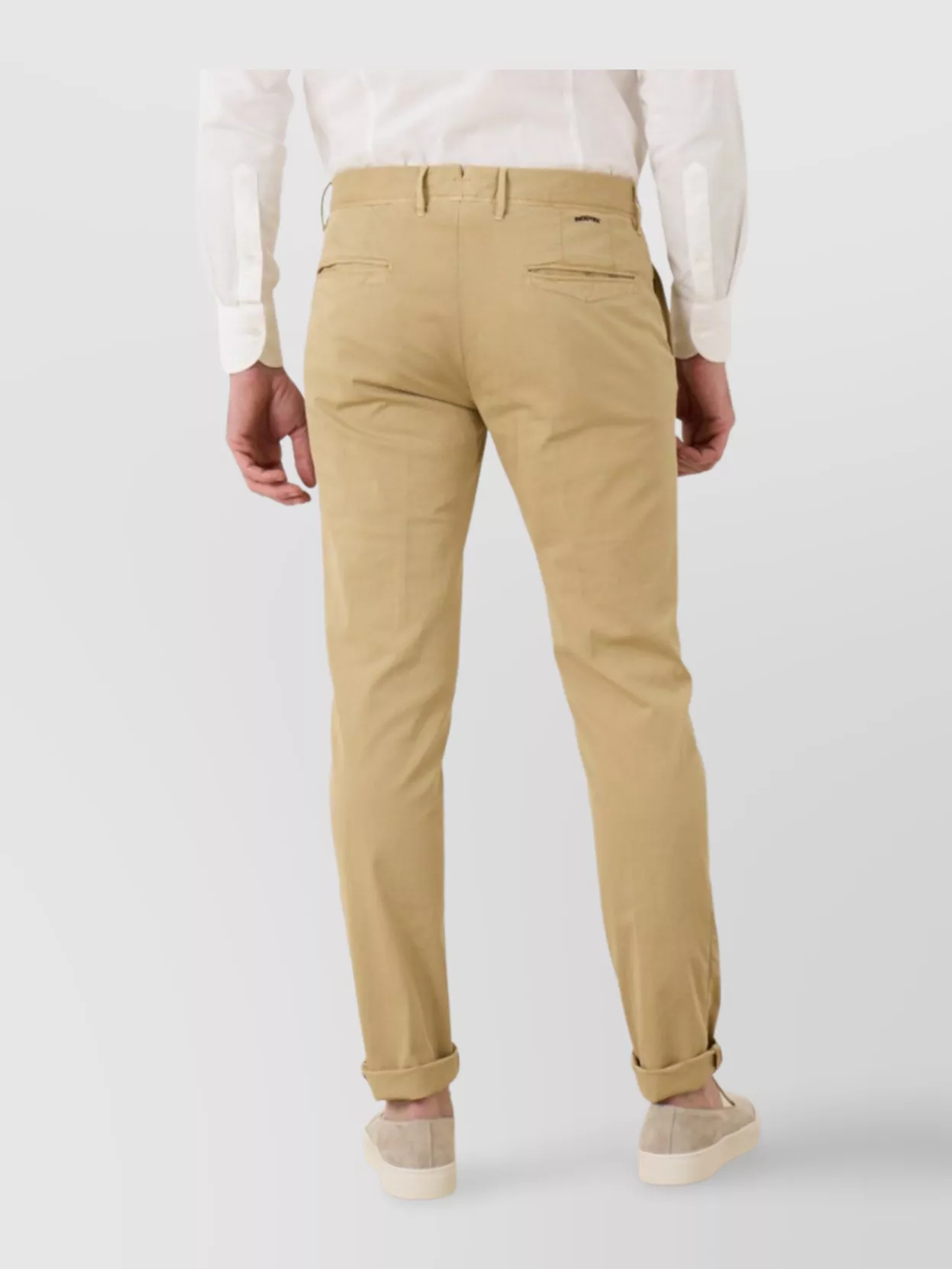 Incotex Trousers With Back Pockets And Rolled Cuffs In Brown