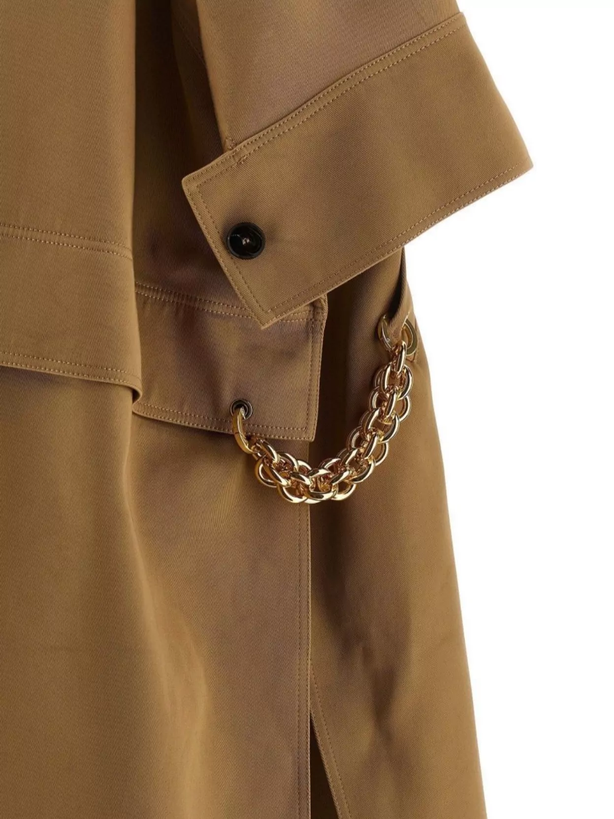 Darkpark Long Coat With High Collar And Raglan Sleeves In Brown