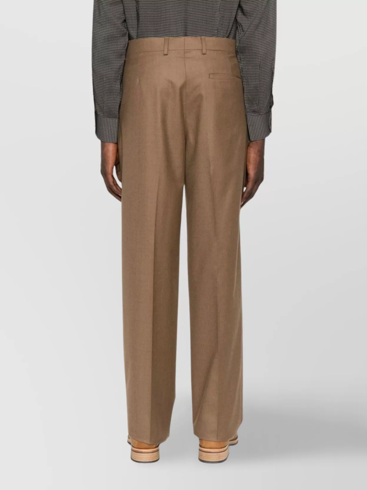 Emporio Armani Tailored Wool Trousers With Pockets And Crease