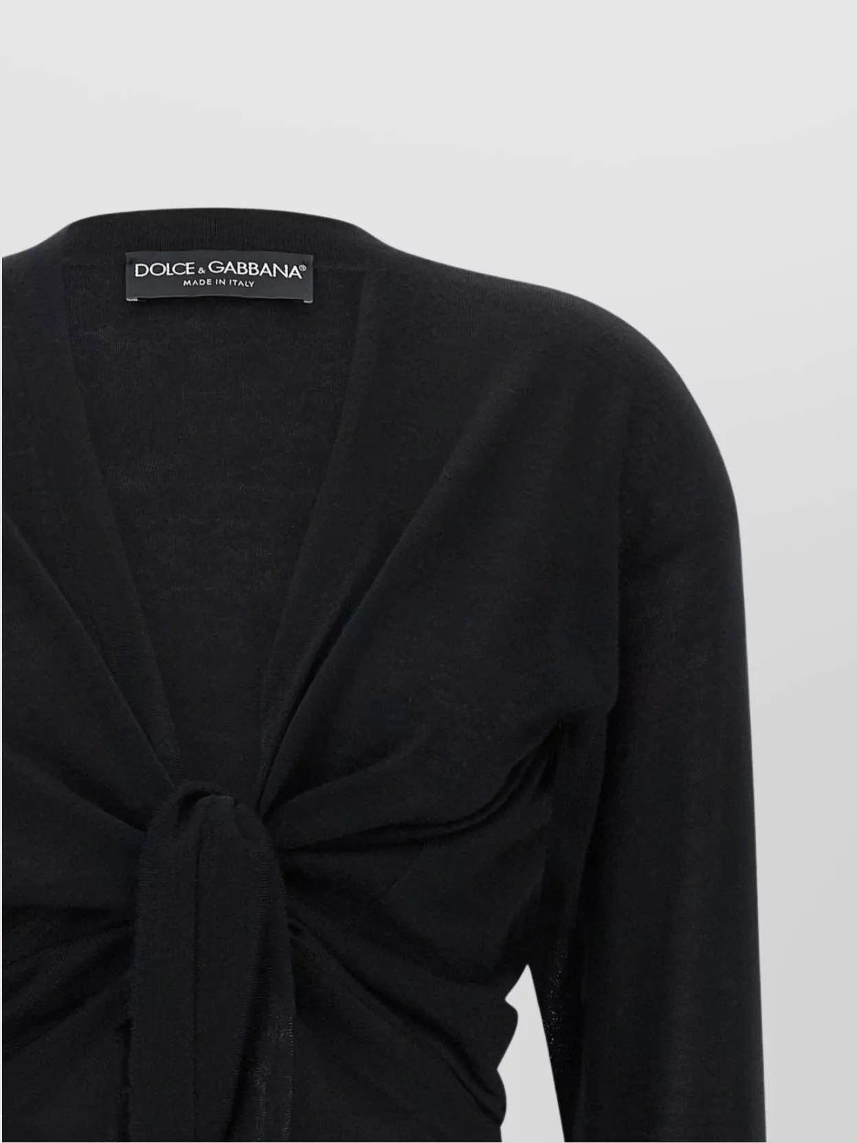 Dolce&Gabbana Lightweight Cropped Cashmere Cardigan With Long Sleeves