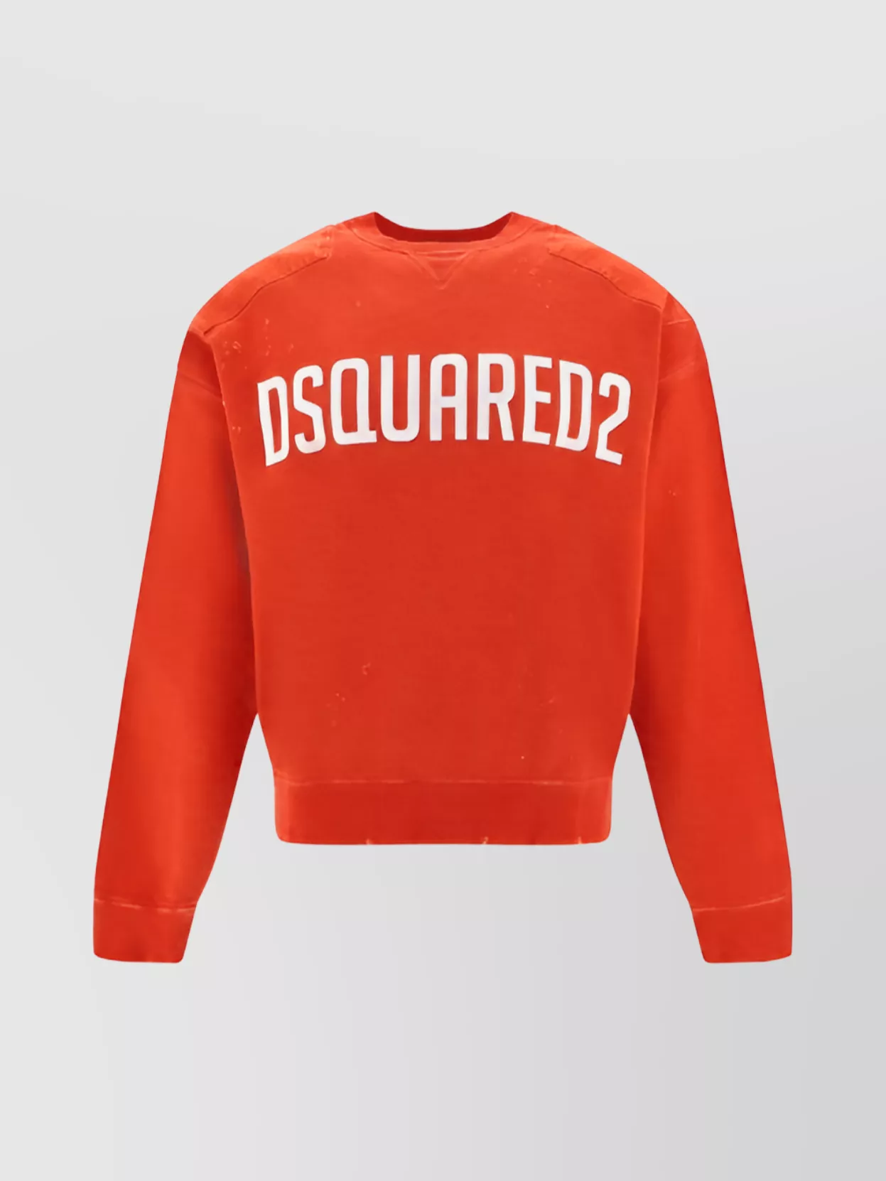 Shop Dsquared2 Distressed Cotton Crew Neck Sweater