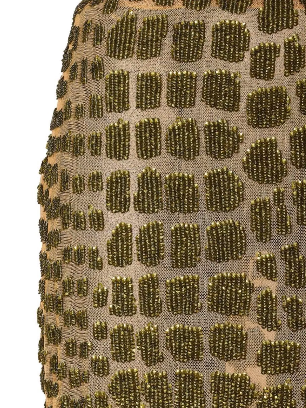 Elisabetta Franchi Midi Skirt With Sequins And Mesh