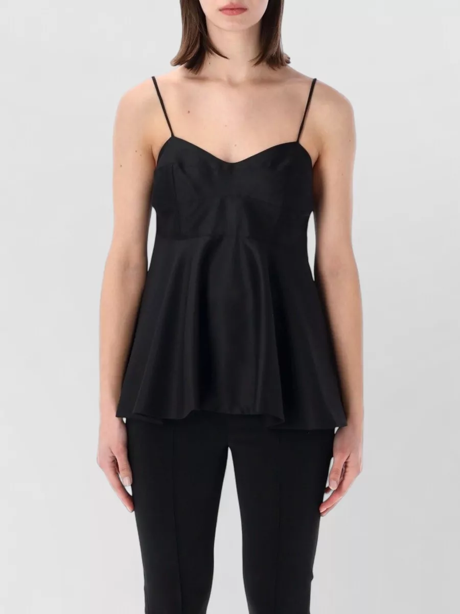 Róhe silk-blend sleeveless bustier top