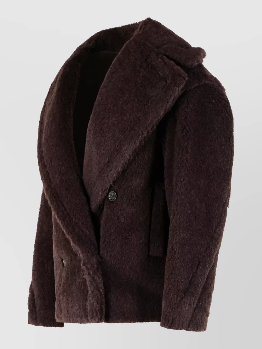 Max Mara Alpaca Virgin Wool Silk Biker Jacket