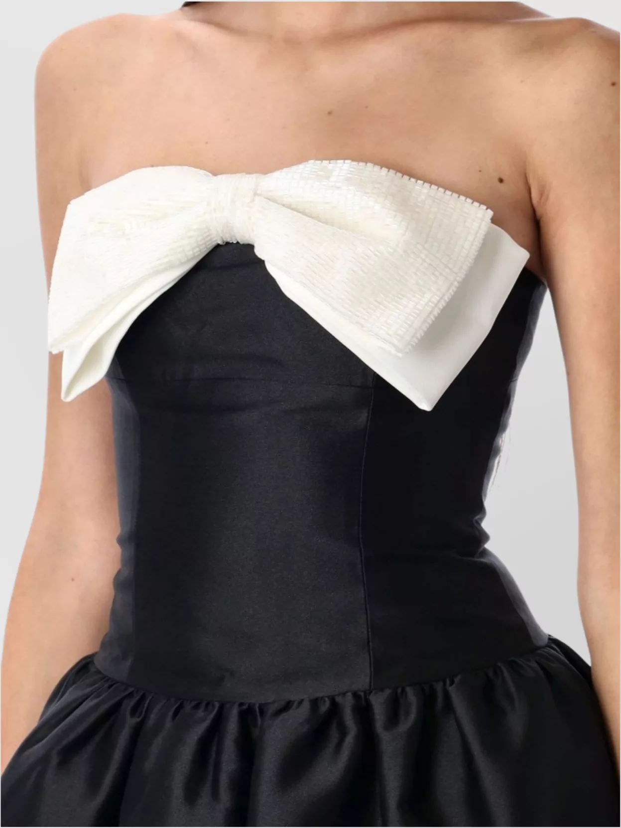 Self-portrait Taffeta Contrast-bow Midi Dress