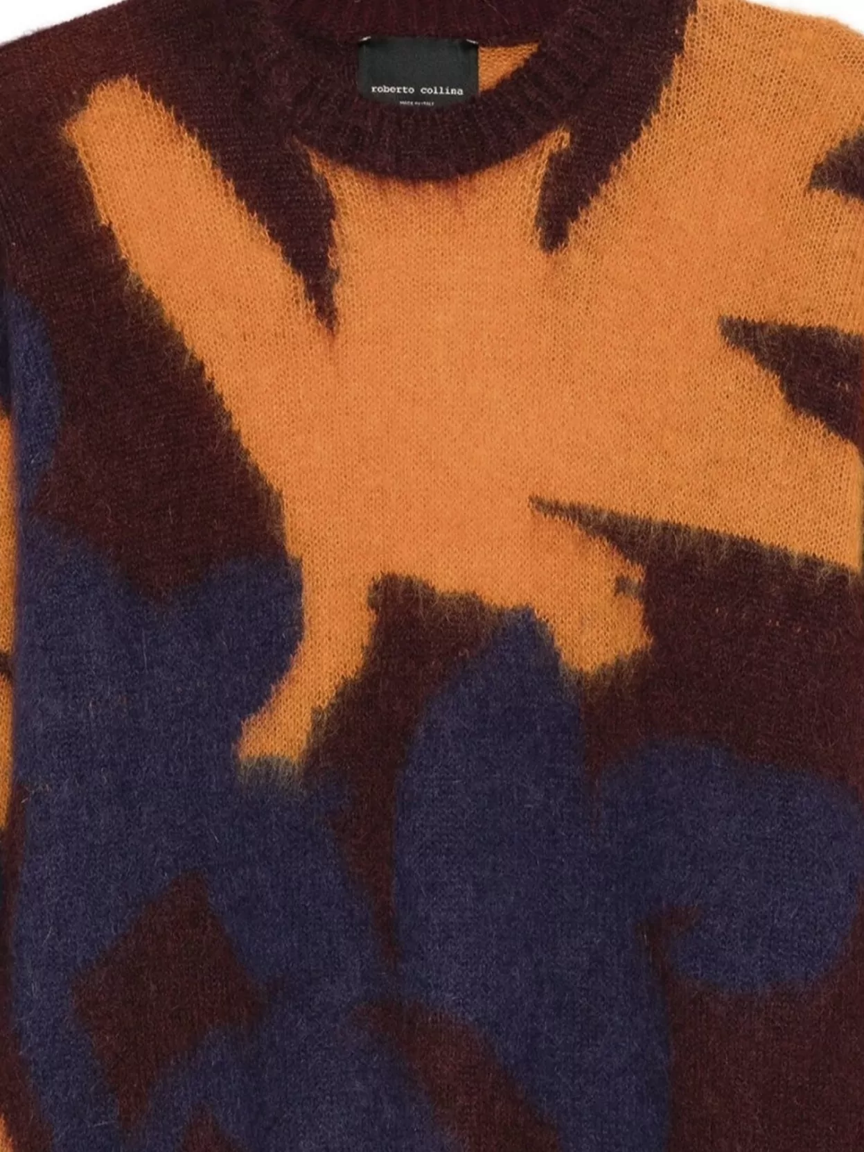 Roberto Collina Abstract Pattern Mohair Crewneck Sweater